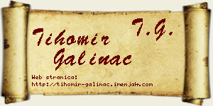 Tihomir Galinac vizit kartica